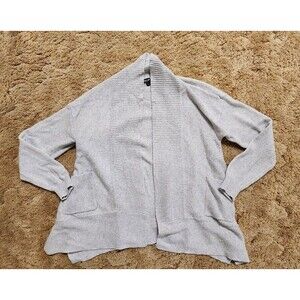 Simply Vera By Vera Wang Women's Long Sleeve Grey Cardigan Sweater Size: Large